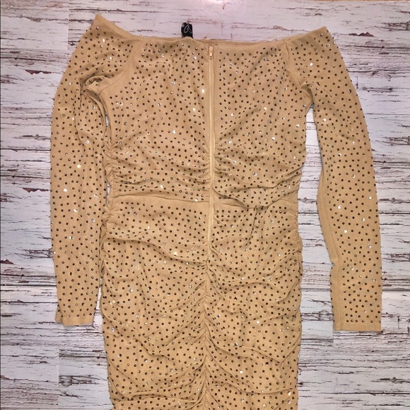 Nude rhinestone Dress - Picture 3 of 5